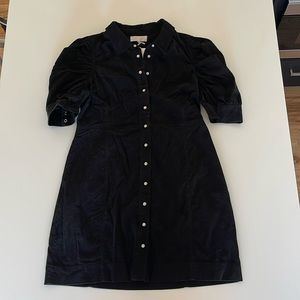 Dear John black corduroy shirt dress size L.